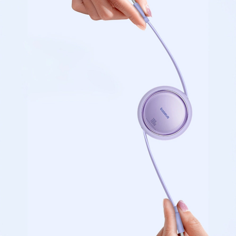 Baseus Free2Draw Mini USB-C auf USB-C Verlängerungskabel, 100W, 1m, Violett