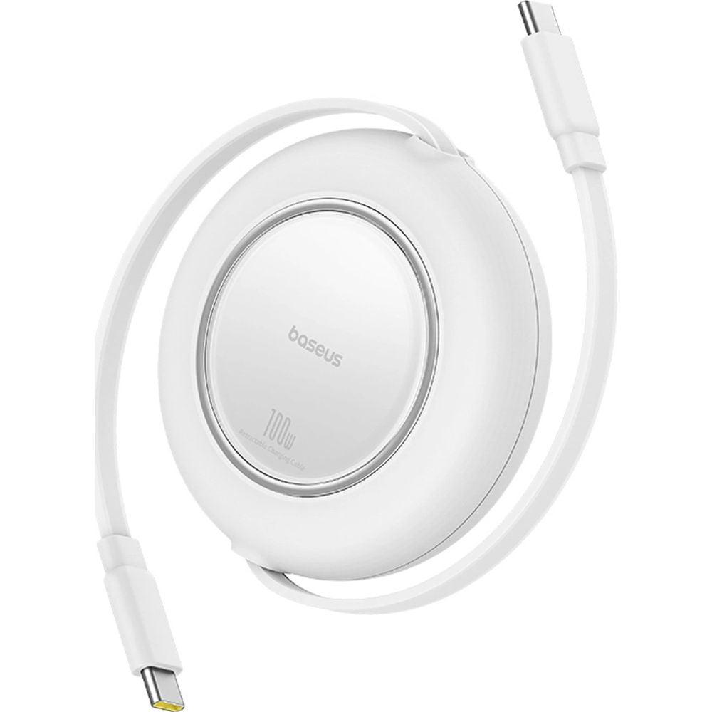 Einziehbares Kabel USB-C zu USB-C, 100W PD, Baseus Free2Pull, 2 m, Weiß