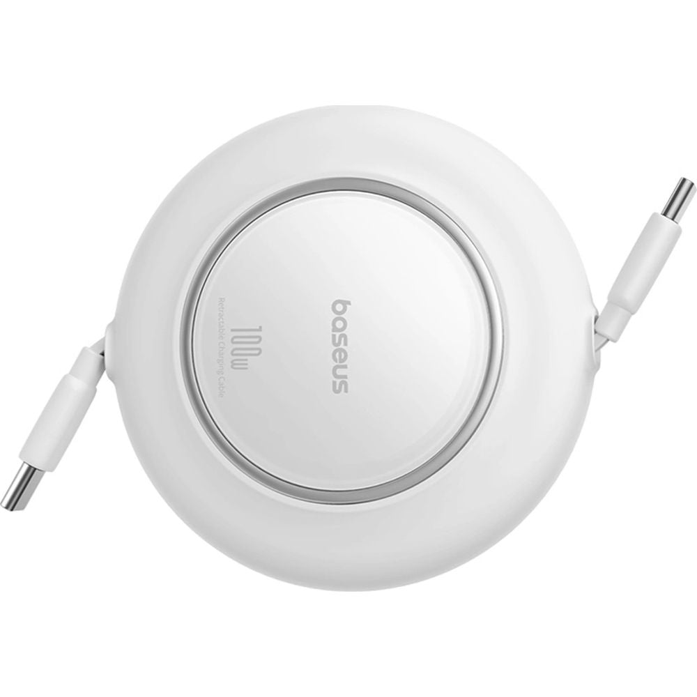Einziehbares Kabel USB-C zu USB-C, 100W PD, Baseus Free2Pull, 2 m, Weiß