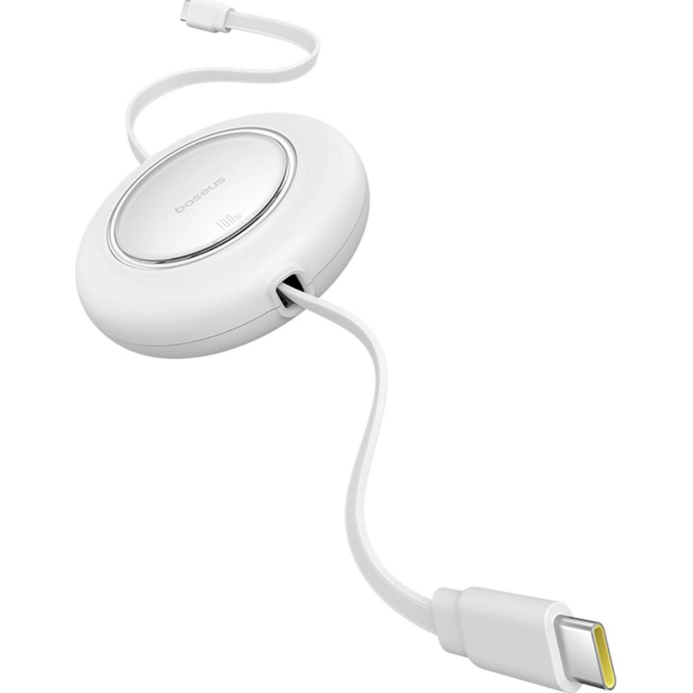 Einziehbares Kabel USB-C zu USB-C, 100W PD, Baseus Free2Pull, 2 m, Weiß