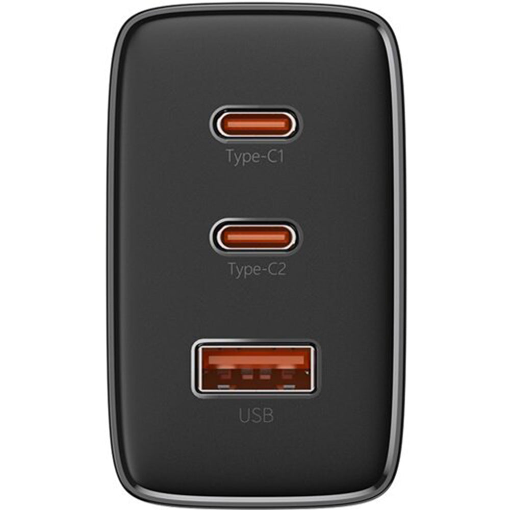Ladegerät Baseus GaN5 Cube Pro, 2x USB-C / 1x USB-A 65W, PD, QC 3.0, Schwarz