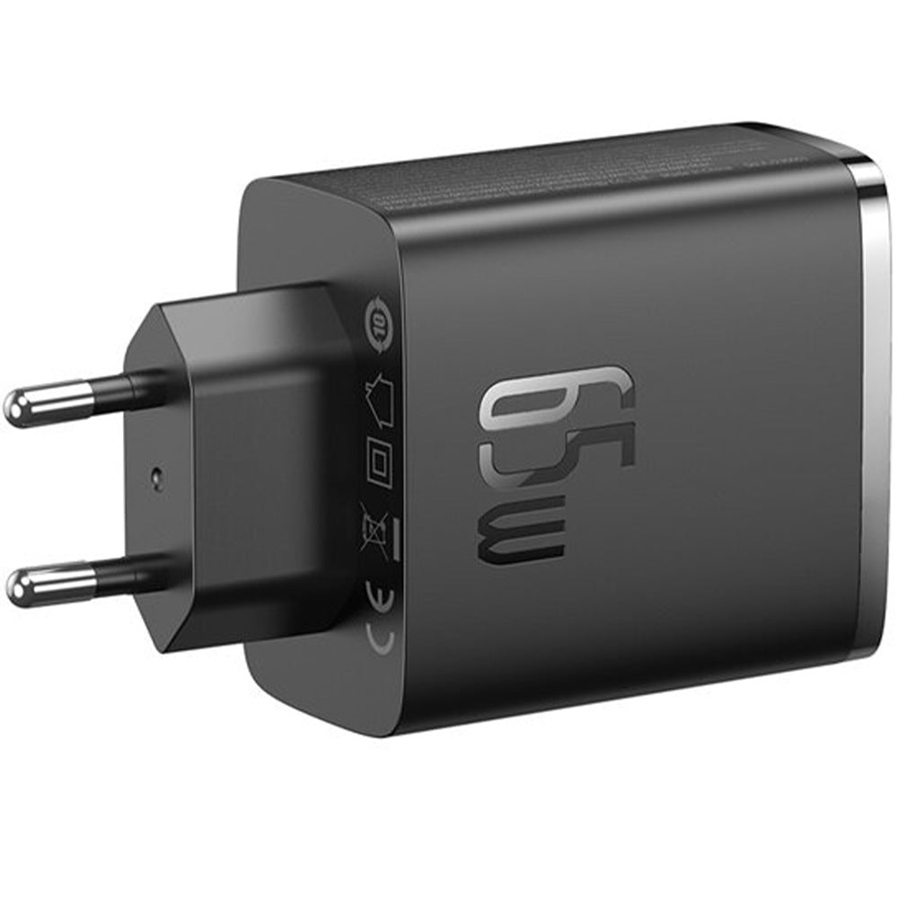 Ladegerät Baseus GaN5 Cube Pro, 2x USB-C / 1x USB-A 65W, PD, QC 3.0, Schwarz