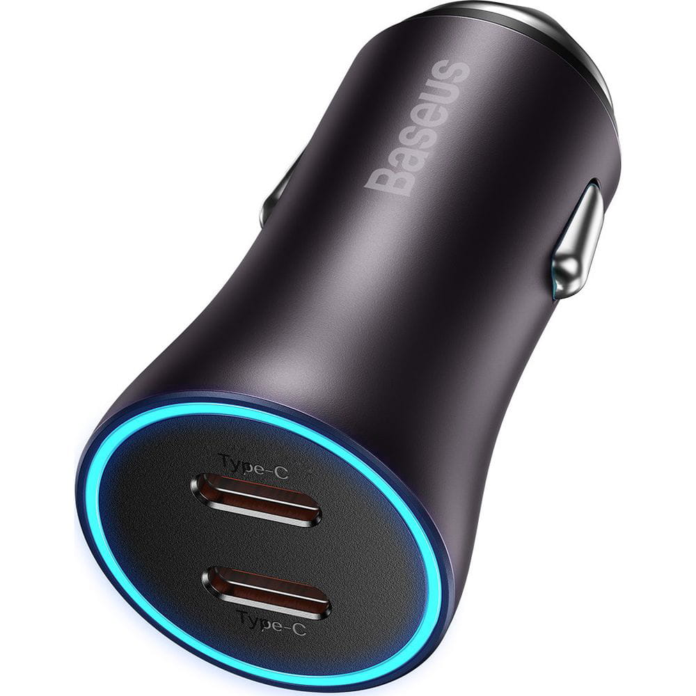 Autoladegerät Baseus Golden Contactor Pro 2x USB-C, 40W, Dunkelviolett