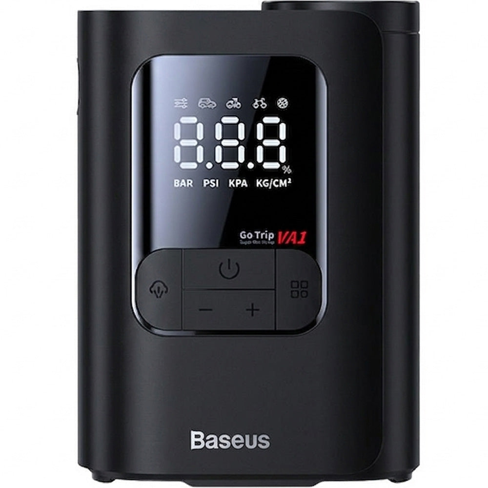 Kabellose Reifenpumpe/Kompressor mit Digitalanzeige, Baseus GoTrip VA1, Schwarz