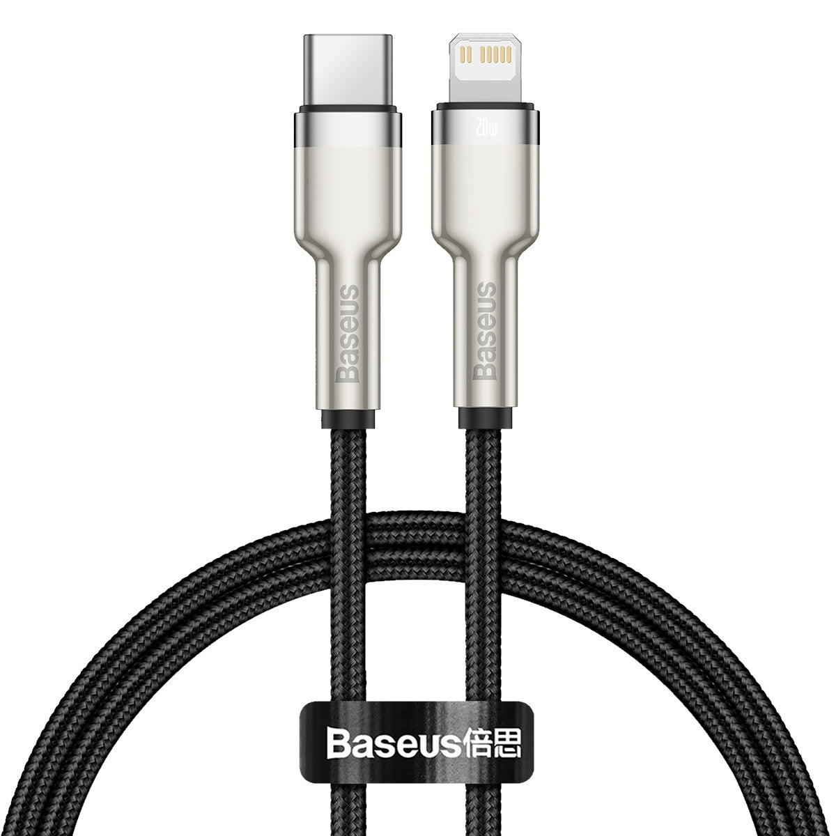 Baseus Cafule Metal USB-C für Lightning 20W 25 cm, Schwarz