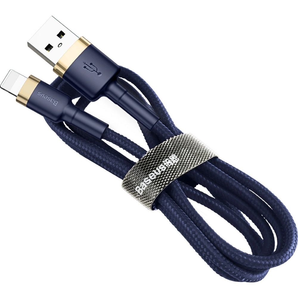 Kabel Baseus Cafule 2.4A USB-A für Lightning 1m, Blau-golden