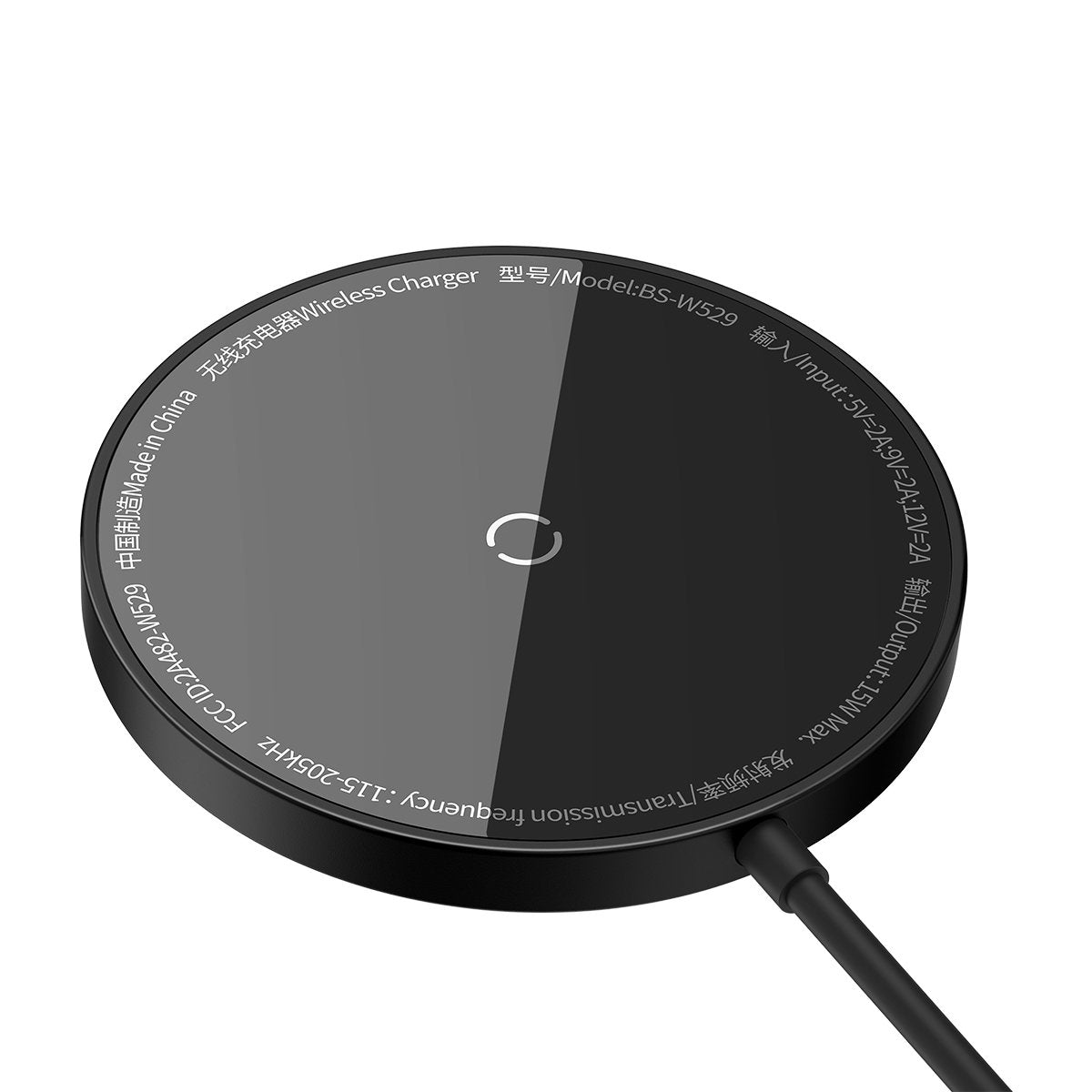 Drahtloses Magnet Ladegerät Baseus Mini3 Qi, MagSafe Wireless Charger, 15W, Schwarz
