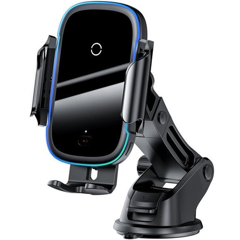 Autohalterung mit Qi-Aufladung für Windschutzscheibe / Armaturenbrett / Lüftungsöffnungen, Baseus Light Electric Holder 15W, Schwarz