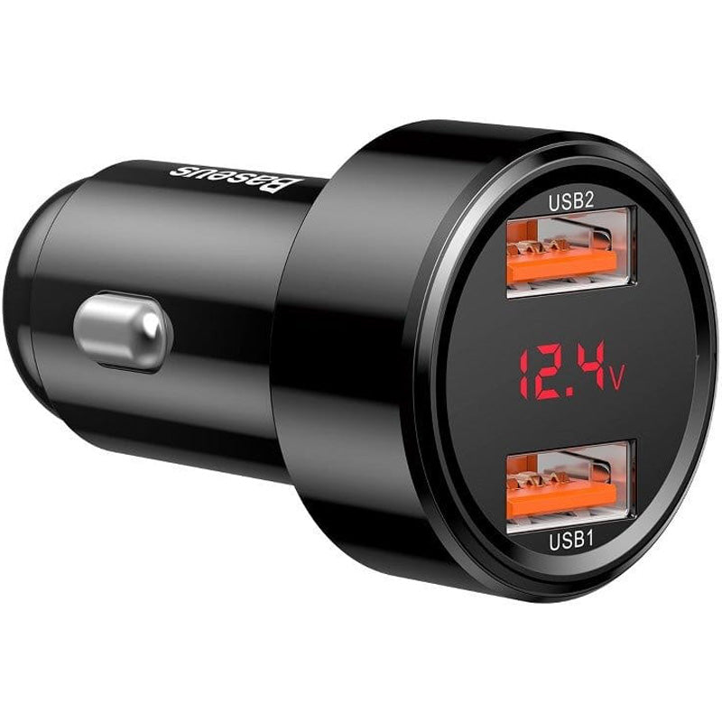 Autoladegerät Baseus Magic Series 2x USB-A, QC 3.0, 45W, Schwarz