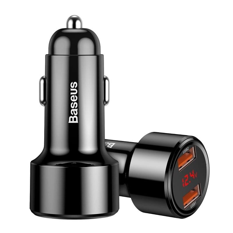 Autoladegerät Baseus Magic Series 2x USB-A, QC 3.0, 45W, Schwarz