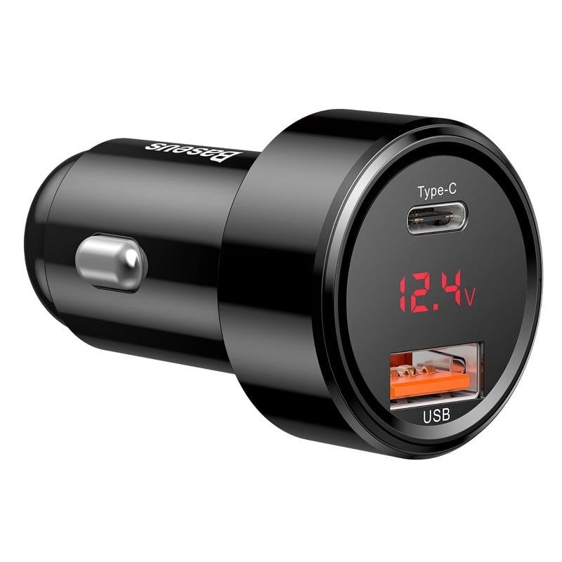 Autoladegerät Baseus Magic Series 1x USB-A, 1x USB-C, PD 3.0, QC 4.0+ 45W, Schwarz