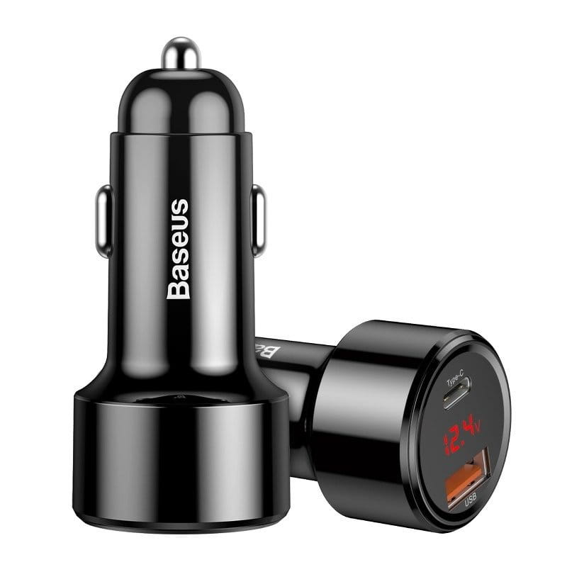 Autoladegerät Baseus Magic Series 1x USB-A, 1x USB-C, PD 3.0, QC 4.0+ 45W, Schwarz