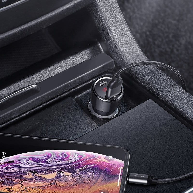 Autoladegerät Baseus Magic Series 1x USB-A, 1x USB-C, PD 3.0, QC 4.0+ 45W, Schwarz