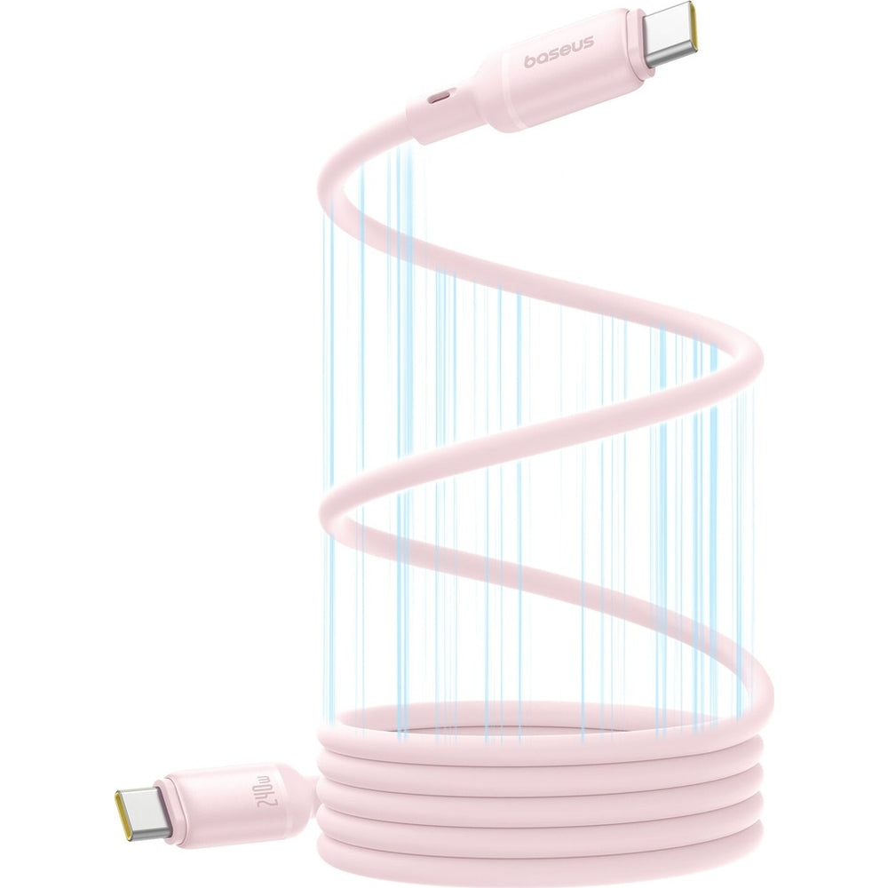 Magnetkabel USB-C zu USB-C, PD 240W, 5A, 480 Mb/s, 1m, Baseus PicoGo, Rosa