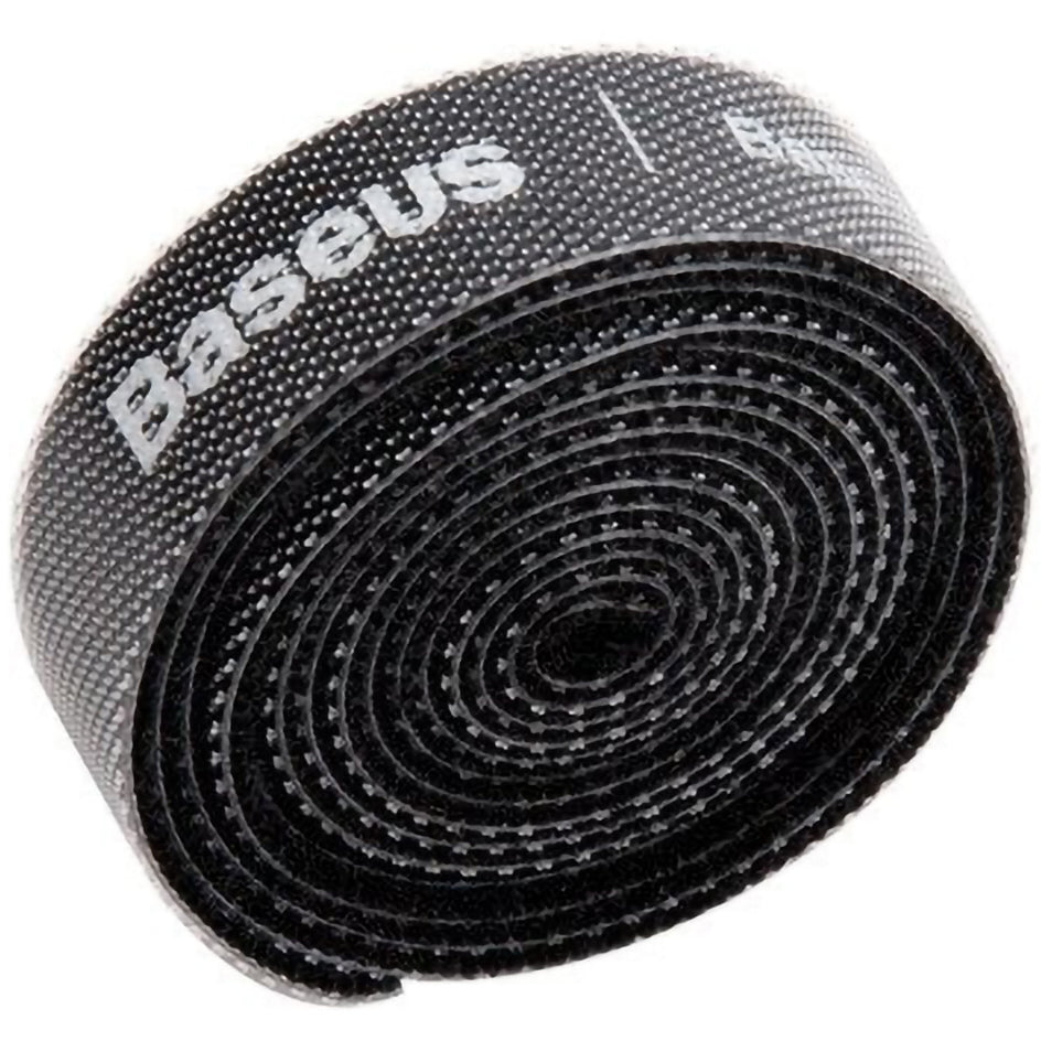 Band / Klettband / Kabelorganisator Baseus Rainbow Circle Velcro, Schwarz