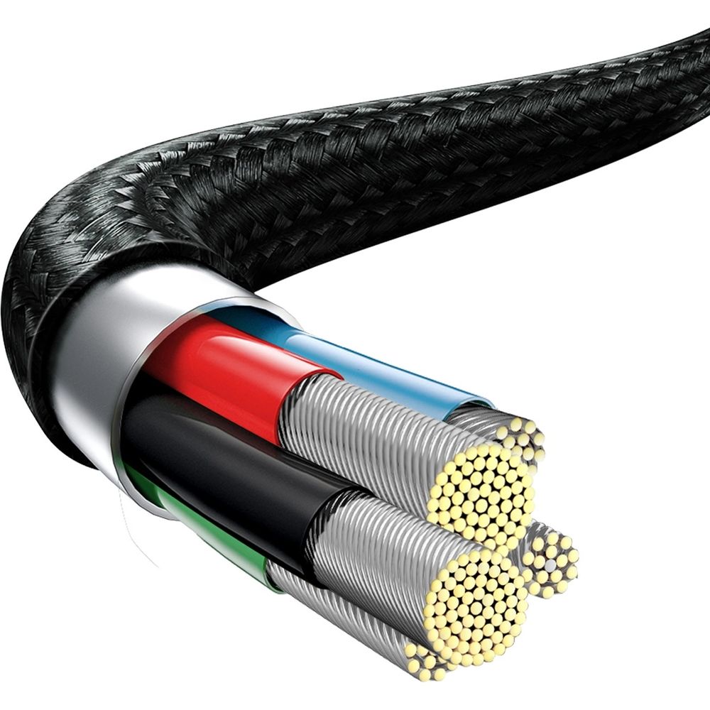 Kabel USB-C zu USB-C / Lightning / MicroUSB, Baseus Rapid 3in1, 20W 1,5m, Schwarz