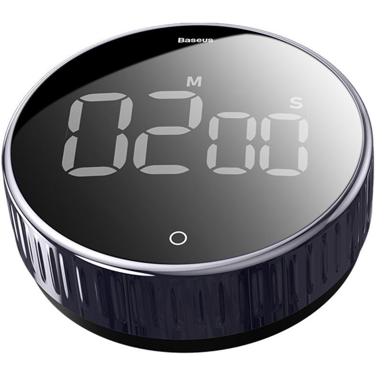 Elektronischer Timer mit Drehsteuerung, Baseus Heyo, Schwarz-Silber