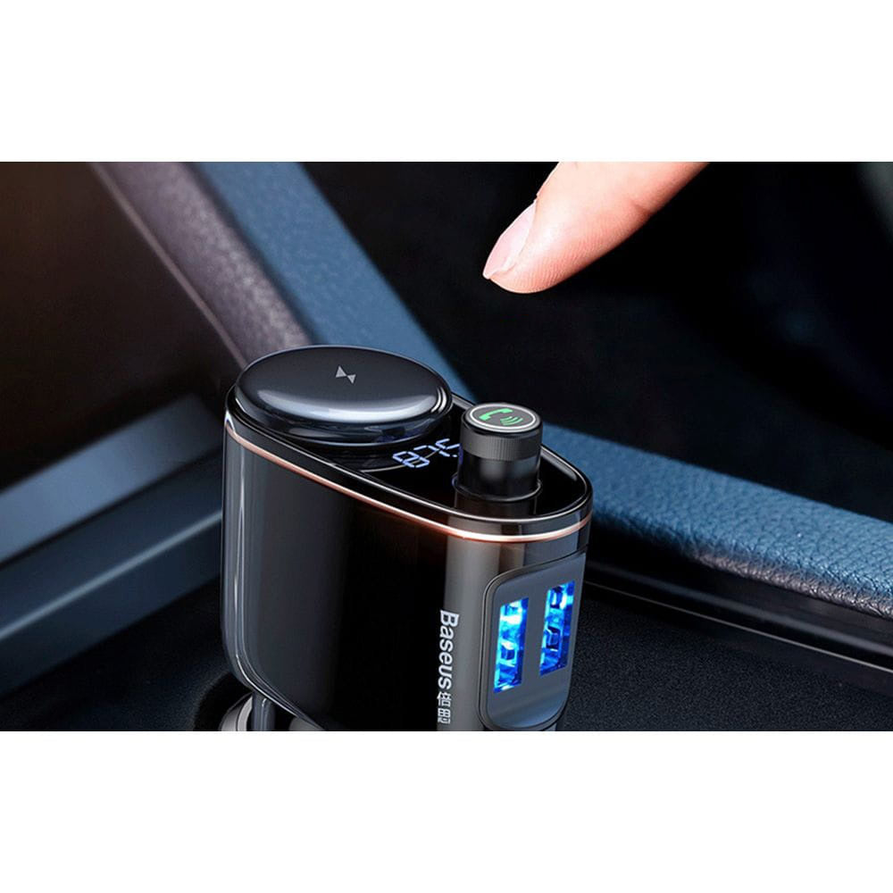 Autoladegerät + FM-Sender S-06 Car Bluetooth MP3 Player, Baseus, Schwarz