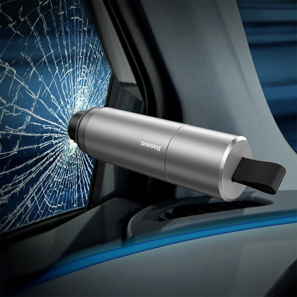 Hammer / Rettungshammer für Autos, Baseus SharpTool Safety Hammer, Silber