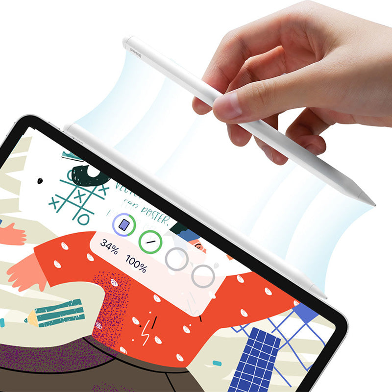Stift Baseus Smooth Writing 2 mit kabelloser Aufladung für iPad / Pro / Air / Mini (2018 und neuere), Weiß
