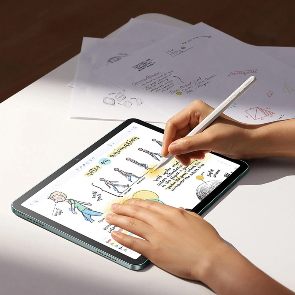 Aktiver Stylus mit Neigungserkennung für iPad 2018-2026, Stift Baseus Smooth Writing 3, Weiß