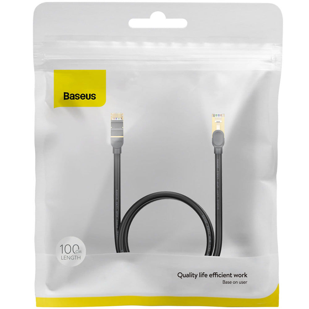 Netzwerkkabel Baseus Speed Seven RJ45, 10Gbps, 1m, Schwarz