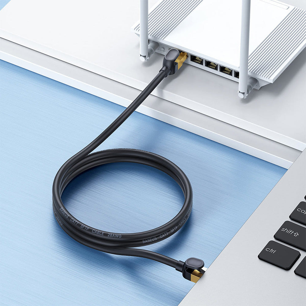 Netzwerkkabel Baseus Speed Seven RJ45, 10Gbps, 1m, Schwarz