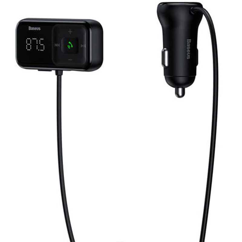 Autoladegerät + FM-Sender Baseus S-16 Overseas edition 2x USB-A, schwarz