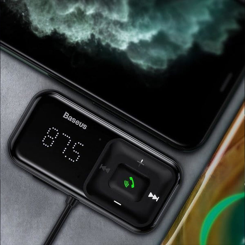 Autoladegerät + FM-Sender Baseus S-16 Overseas edition 2x USB-A, schwarz