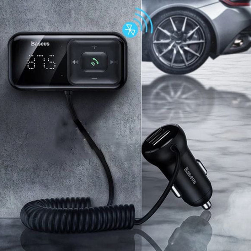 Autoladegerät + FM-Sender Baseus S-16 Overseas edition 2x USB-A, schwarz