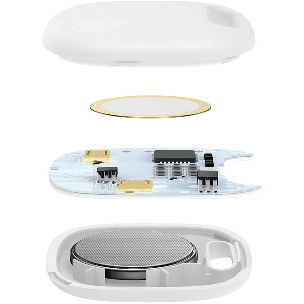 Bluetooth-Ortungsgerät / Tracker auf Bluetooth 5.0 für Android/iOS, Baseus T2 Pro, Weiß