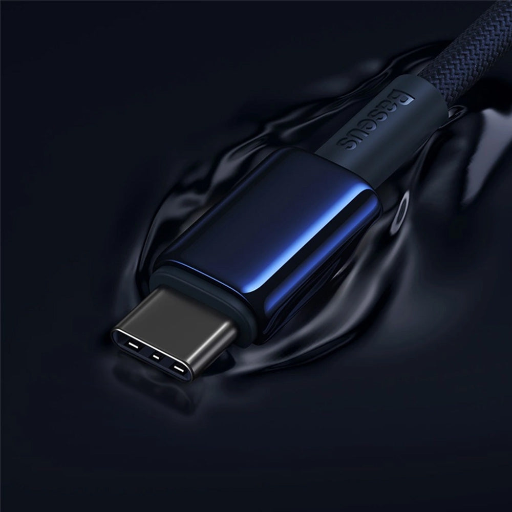 Kabel USB-C zu USB-C, PD 100W, 480Mb/s, 1m, Baseus Tungsten Gold, Dunkelblau