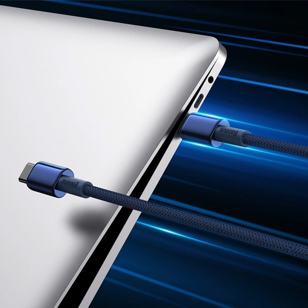 Kabel USB-C zu USB-C, PD 100W, 480Mb/s, 1m, Baseus Tungsten Gold, Dunkelblau