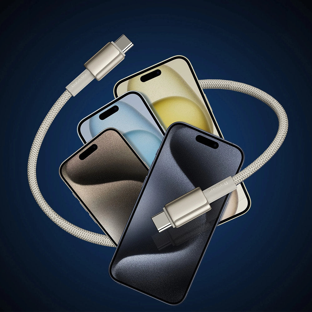 Kabel USB-C zu USB-C, PD 100W, 480Mb/s, 1 m, Baseus Tungsten Gold, Titan