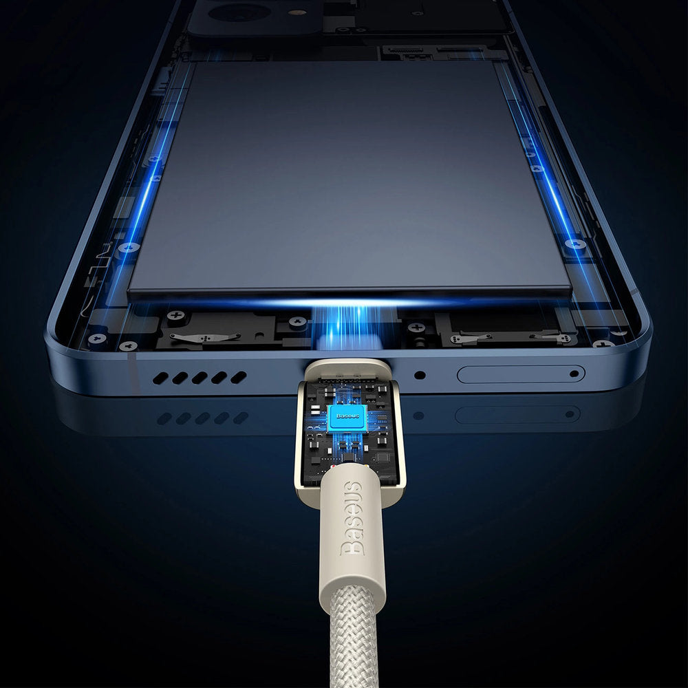 Kabel USB-C zu USB-C, PD 100W, 480Mb/s, 2 m, Baseus Tungsten Gold, Titan