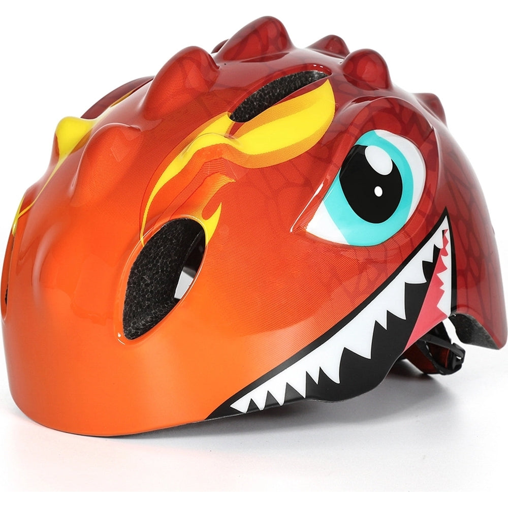Fahrradhelm für Kinder, Wozinsky HT-006, mit Drachenmotiv, 50-54 cm, Rot