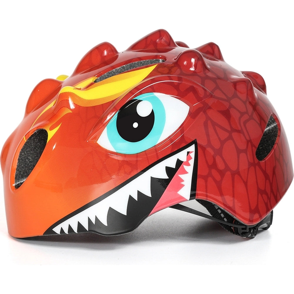 Fahrradhelm für Kinder, Wozinsky HT-006, mit Drachenmotiv, 50-54 cm, Rot