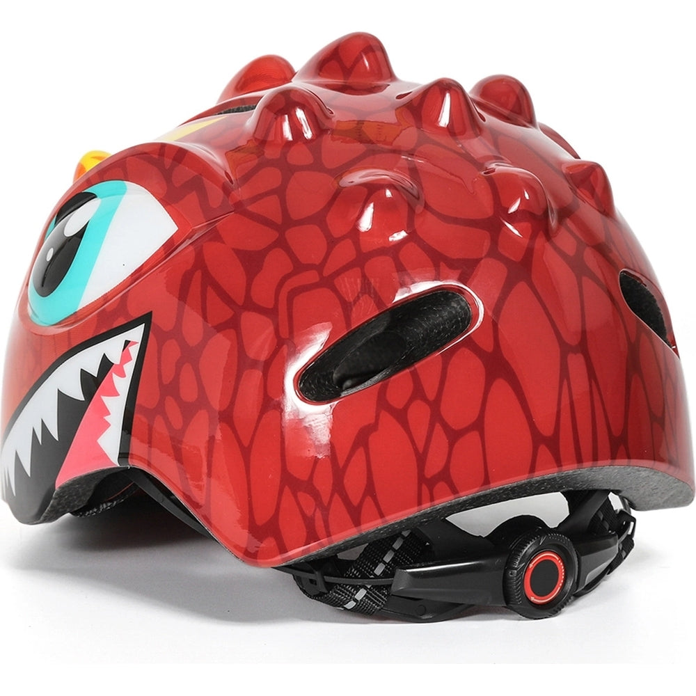 Fahrradhelm für Kinder, Wozinsky HT-006, mit Drachenmotiv, 50-54 cm, Rot