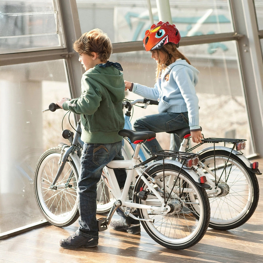 Fahrradhelm für Kinder, Wozinsky HT-006, mit Drachenmotiv, 50-54 cm, Rot