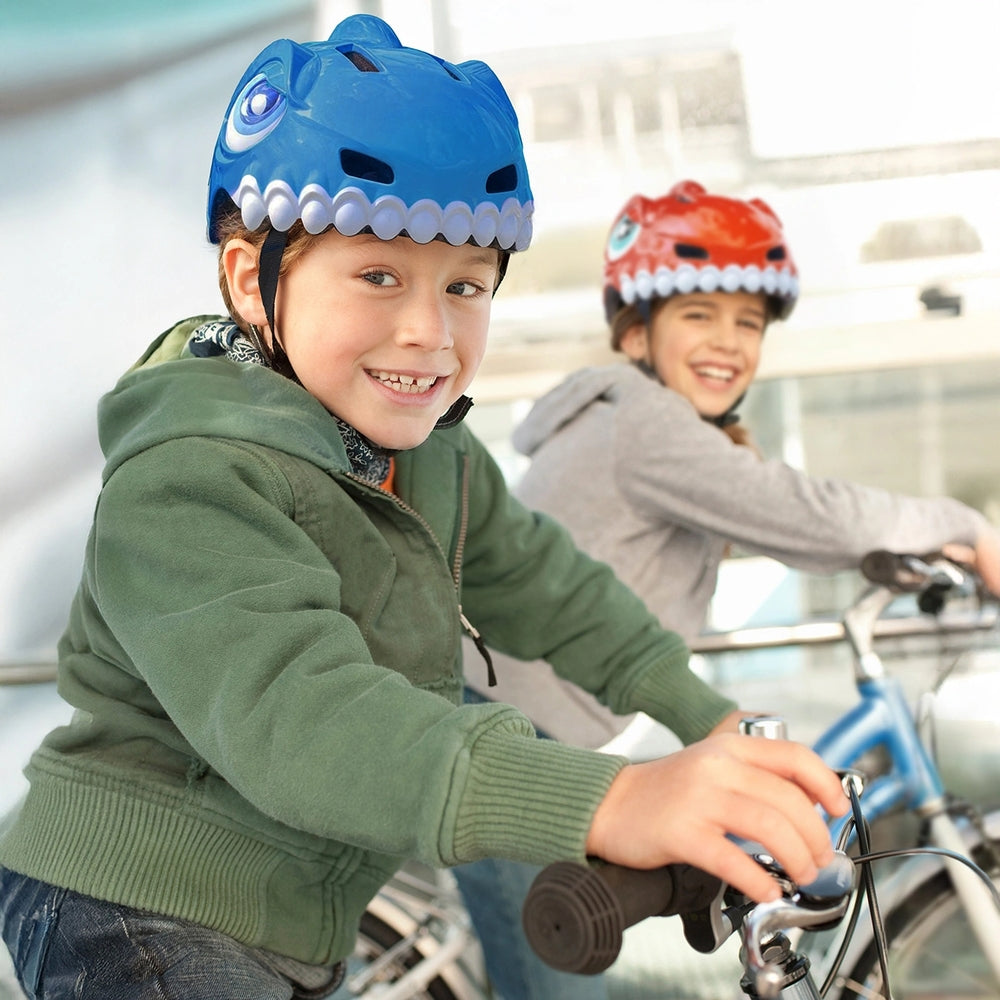 Fahrradhelm für Kinder, Wozinsky HT-62, Dinosaurier-Motiv, 52-56 cm, Blau