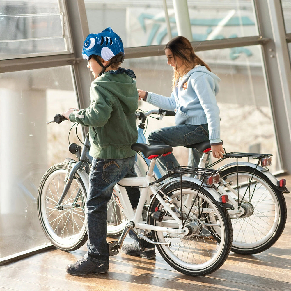 Fahrradhelm für Kinder, Wozinsky HT-62, Dinosaurier-Motiv, 52-56 cm, Blau