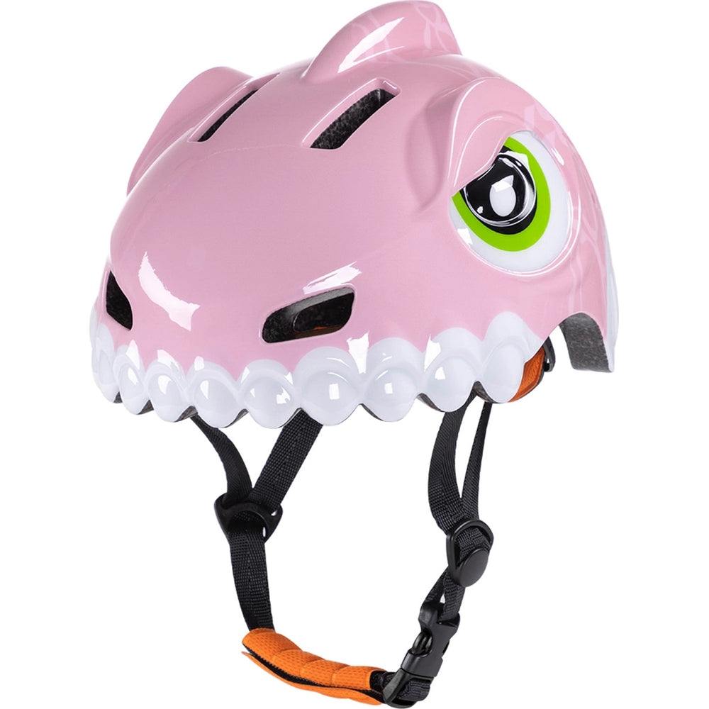 Fahrradhelm für Kinder, Wozinsky HT-62, Dinosaurier-Motiv, 52-56 cm, Rosa