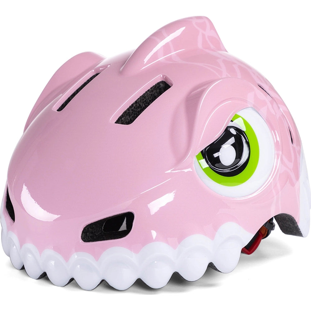 Fahrradhelm für Kinder, Wozinsky HT-62, Dinosaurier-Motiv, 52-56 cm, Rosa