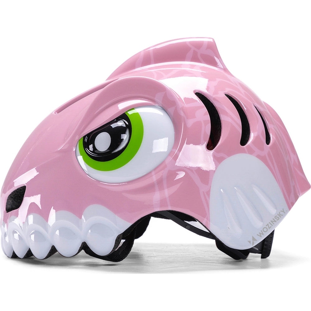 Fahrradhelm für Kinder, Wozinsky HT-62, Dinosaurier-Motiv, 52-56 cm, Rosa