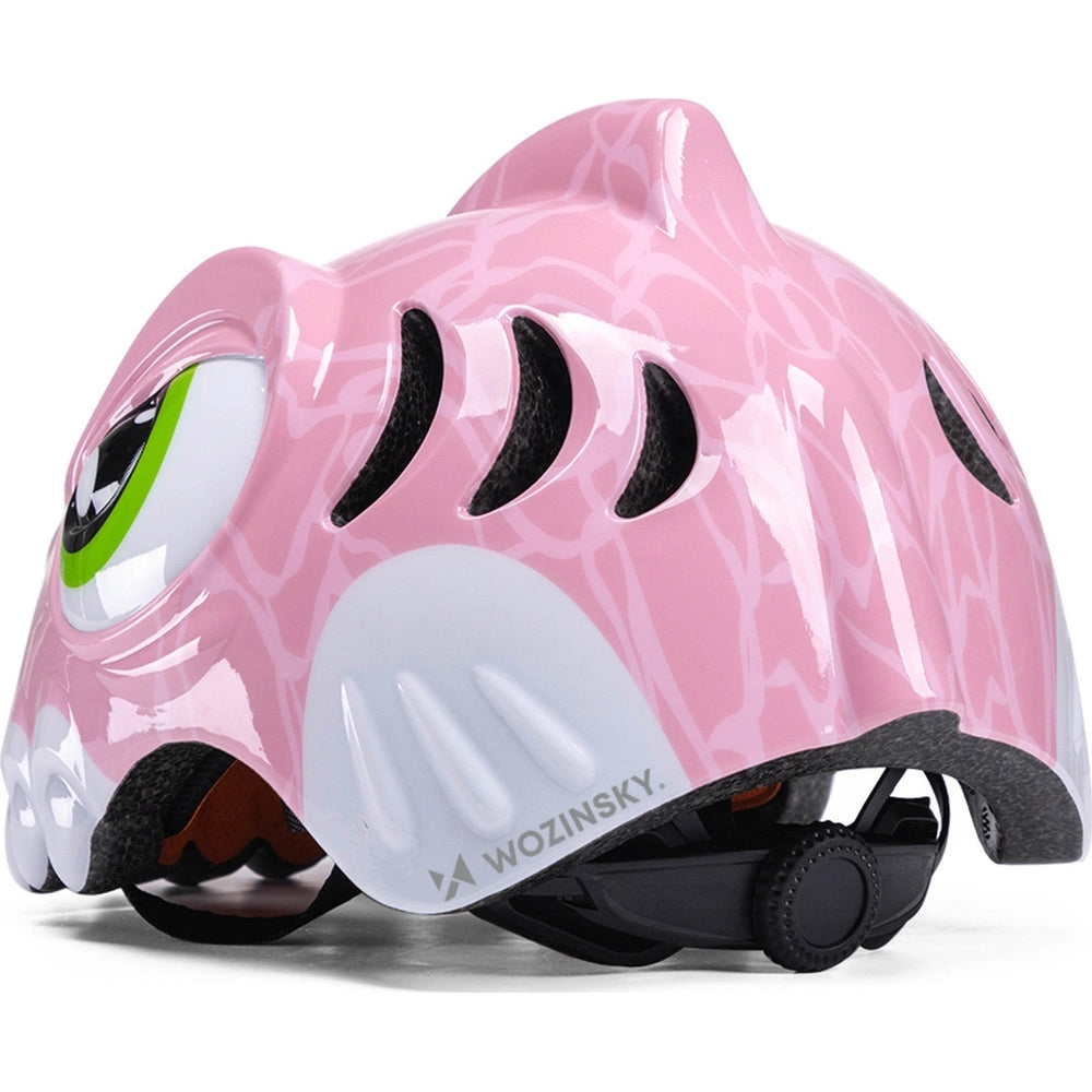 Fahrradhelm für Kinder, Wozinsky HT-62, Dinosaurier-Motiv, 52-56 cm, Rosa