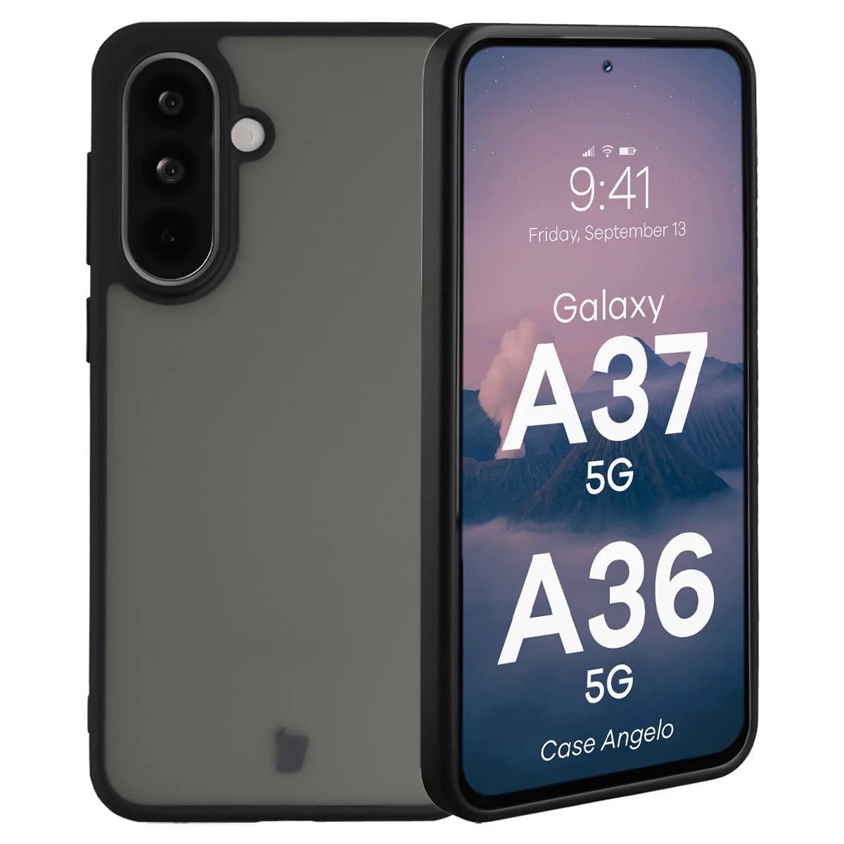 Handyhülle für Galaxy A37 5G / A36 5G, Bizon Case Angelo, Getönte mit schwarzem Rahmen