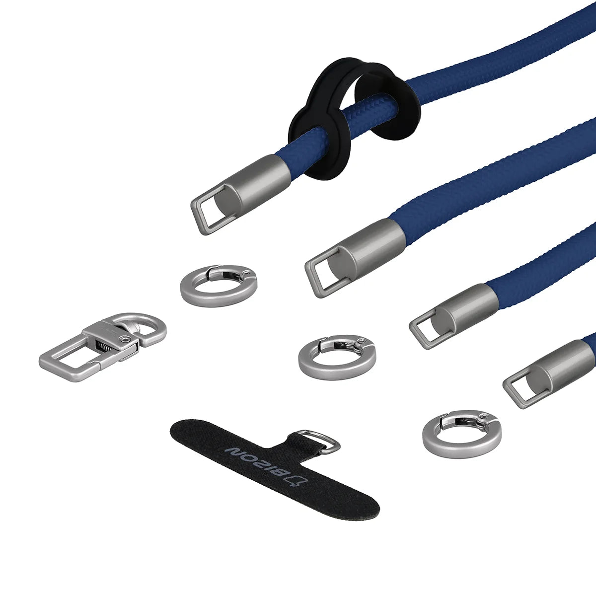 Universelle Handy-Lanyard für Handgelenk, Hals und Schulter, Bizon Accessories ReLoop, Dunkelblau (5/6)