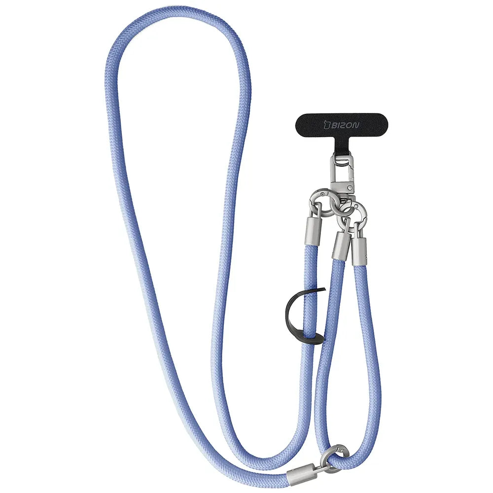 Universelle Handy-Lanyard für Handgelenk, Hals und Schulter, Bizon Accessories ReLoop, Hellblau (2/7)