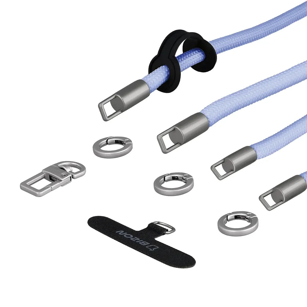 Universelle Handy-Lanyard für Handgelenk, Hals und Schulter, Bizon Accessories ReLoop, Hellblau (6/7)