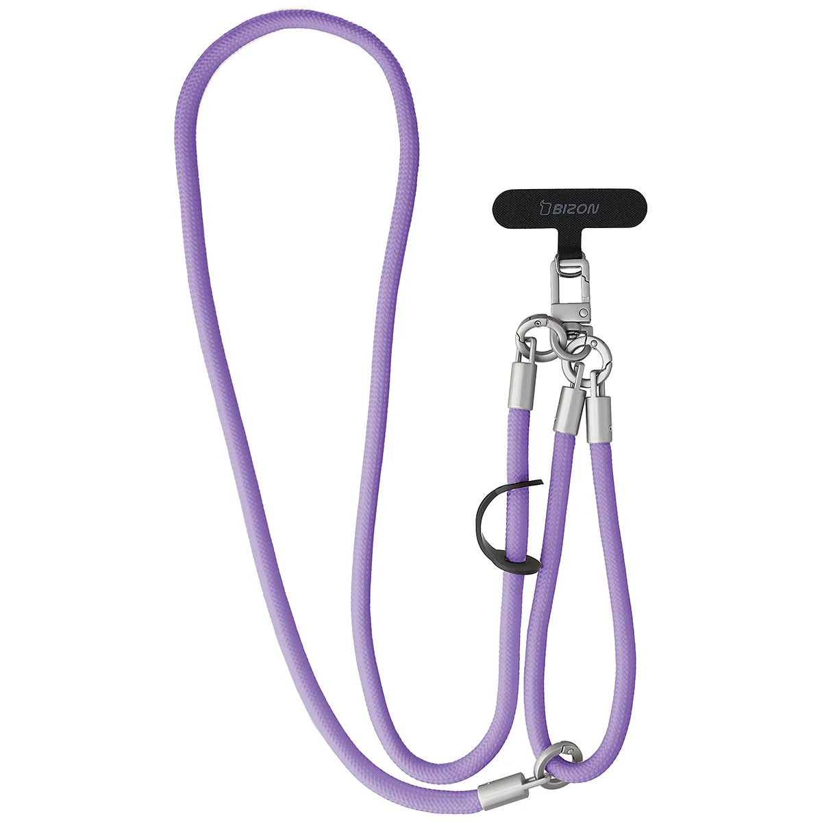 Universelle Handy-Lanyard für Handgelenk, Hals und Schulter, Bizon Accessories ReLoop, Violett (1/6)